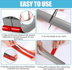 Floor Cord Cover Cavity 0.8"x0.37" Self Adhesive Cord Hider, 3.3FT Low Profile Cable Management, Extension Strip Protector for Wires, Prevent Cable Trips for Offices, Gyms, Exhibitions (Gray Wood