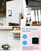BaldrTherm Digital Kitchen Timer, Magnetic Waterproof Countdown Timer for Cooking, Shower, Workout, Classroom, Hair Color Processing, Cute.