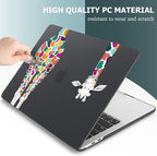 May Chen Compatible with MacBook Pro 13 inch Case 2022 2021 2020 Release Models A2338 M2 M1 A2251 A2289, Plastic Hard Shell Case Keyboard Cover for Mac Pro 13" with Touch Bar, Black Smile Giraffe