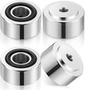Facmogu 4PCS Silver Aluminum Alloy Speaker Isolation Feet, Turntable Isolation Pad for Reduce Vibration & Resonance, Speaker Spike Pads with Non-Slip Rubber Ring for Amplifier HiFi Devices Recorder CD
