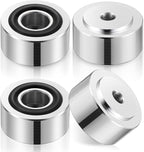Facmogu 4PCS Silver Aluminum Alloy Speaker Isolation Feet, Turntable Isolation Pad for Reduce Vibration & Resonance, Speaker Spike Pads with Non-Slip Rubber Ring for Amplifier HiFi Devices Recorder CD