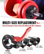 Narrow Barbell Clips 2.5cm Width for Olympic Bars, 0.9-1.18inch Adjustable Weight Clamps, Quick Release Locking Collars for Weightlifting