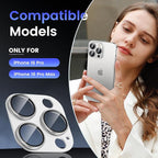 Tensea for iPhone 16 Pro/iPhone 16 Pro Max/iPhone 15 Pro/iPhone 15 Pro Max Camera Lens Protector, Metal Aluminum Alloy Tempered Glass Cover Camera Screen Protector Accessories, Case Friendly