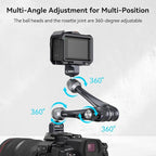 SMALLRIG Rosette Magic Arm 11 Inch with Ball Head, 1/4"-20 Screws, and Anti-Twist Pins, for Cameras/iPads/Monitors/LED Lights/Smartphones/Action Cameras, Max Load Capacity 3kg