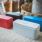 DOSS SoundBox Touch Wireless Bluetooth Speaker with 12W HD Sound and Bass, IPX5 Water-Resistant, 20H Playtime, Handsfree, Portable for Office, Home, Outdoor, Travel-Blue