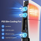 Cooling Fan for PS5 Slim, Compatible with PlayStation 5 Slim Console, High Efficiency PS5 Slim Fan Cooler Station (Black-p5 Slim)