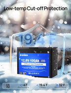 DC HOUSE 12V 100Ah LiFePO4 Lithium Battery, Bluetooth & Low Temp Cut-Off, Group 31 Lithium Battery, Up to 15000 Cycles, 100A BMS, Perfect for Trolling Motors, Marine, Boat, Solar