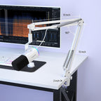 MAONO XLR/USB Gaming Microphone Kit: Dynamic PC Mic for Streaming Podcasting, Software Support, Mute Button, Gain Control, RGB Computer Mic with Boom Arm Stand, for Recording, PS4/PS5, PD100XS White