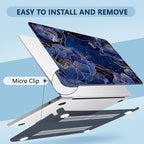 Compatible with MacBook Air 13.6 inch Case, M4 A3240/M3 A3113/M2 A2681 (Released 2025 to 2022), Hard Shell, Keyboard Cover, Screen Protector, Webcam Cover & Type-C Adapter, Starry Flower