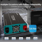 Renogy Inverter P2 700 watt Pure Sine Wave Inverter, Solar Car Power Inverter 12V to 120V AC Converter for RV, Truck, Camping, Home Backup, Outdoor, Emergency, Off-Grid Living, 16.4FT Remote Control