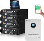 ECO-WORTHY Home Power Station Backup Power,AC 10000W Output+20480Wh LiFePO4 Battery Support Communication,Bluetooth and WiFi,LCD Battery Monitor,for Home Backup,Emergency,Solar System Components