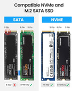 ORICO M.2 NVMe SATA SSD Enclosure Adapter Tool-Free, USB C 3.2 Gen 2 10Gbps NVMe, 5Gbps NGFF SATA PCIe M-Key(B+M Key) 2230/2242/2260/2280, Aluminum External M2 Reader Support UASP Trim- PWDM2-BK