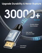 8K HDMI Cable 16ft, 48Gbps High Speed HDMI 2.1 Cable, HDMI Cord 8K@60Hz 4K@120Hz Support for HDR eARC HDCP 2.2&2.3, HDMI Cable 2.1 Compatible with HDTV, Laptop, Monitor, PC