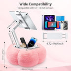 CreaDream Pumpkin Tablet Pillow Stand Holder for Kindle iPad, Adjustable Phone Pillow Stand for Lap Bed with Detachable Snack Bowl, Compatible with 4.7"-13" Tablet, iPad, iPhone, Samsung Tabs, Kindle