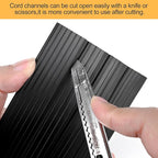 13Ft Cord Cover Heavy Duty Cable Protector 3 Channels Contains Cords Cables and Wires Easy to Unroll-Conceal Wires of Home Office Warehouse Workshop Concerts or Other Outdoors Surround(6.5Ft x 2)