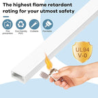 Cord Covers for Wires on Wall Extra-Long, 26.25ft TV Cord Hider Kit, Paintable Cable Management Concealer, White Cord Raceway Channel, 8 x L39in x W0.95in x H0.55in