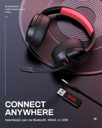 acer Wireless Gaming Headset, PS5 Headset with 2.4GHz for Ps5, Ps4, PC, Switch, Bluetooth 5.3 + 100Hrs Gaming Headphones with Noise Canceling Mic for Laptop, Mobile, Mac, 50mm Drivers (Blackpink)