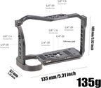 ZV-E1 Cage, Hersmay Video Stabilizer Camera Cage for Sony ZV-E1 Camera Accessories with Top Handle DSLR Rig with Cold Shoe,Handle Locating Holes,Multiple 1/4" 3/8" Screw Holes