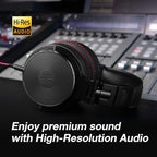 OneOdio Hi-Res Over Ear Headphones for Studio Monitoring and Mixing, Sound Isolation, Protein Leather Earcups, 50mm Driver Unit, Wired Headphones for AMP Guitar Keyboard (Pro-50 Black)