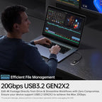 SSK 1TB SSD External Hard Drive, Portable SSD Drive up to 2000 MB/s, USB 3.2 Gen2X2 External Solid State Drives for iPhone 15/16 PRO、Mac、Phone OTG、Laptops with LED Indicator