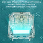 GATERON Magnetic Jade Max Keyboard Switches, Linear Factory Pre-lubed Fully Transparent Gold-Plated Spring Permanent Magnet Freely Setting Pre-Travel Key Switches for Magnetic Gaming Keyboard(70PCS)
