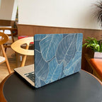 Teryeefi Hard Shell Case + Keyboard Cover + Screen Protector for MacBook Air 13 inch M1, Green Leaf