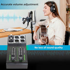 Passive Stereo Monitor Volume Controller, with Extended 70MM Fader Audio Volume Controller for Precise Level Adjustments