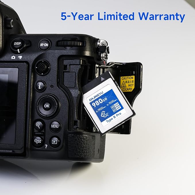 High Speed 980GB CFexpress Type B Memory Card 1900MB/s Read & 1500MB/s Write for 8K60P/4K120P Video Recording Compatible with Nikon Canon panasonic Fujifilm Camera