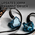 Linsoul 7Hz x Crinacle Zero:2 in Ear Monitor, Updated 10mm Dynamic Driver IEM, Wired Earbuds Earphones, Gaming Earbuds, with OFC IEM Cable for Musician (Blue)