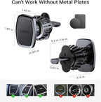 LISEN Magnetic Phone Holder for Car - Upgraded Clip Ultra 6 Strong Magnets, Phone Magnets for Back of Phone, Soporte de Telefono para carro for Galaxy S25 Ultra 4-6.7 inch Smartphones (Black)