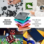 Collapsible Board Game Storage Bowls, Portable Folding Tray Accessory Holds Tabletop Bits, Components, Pieces, Dices for Classic & Modern Gaming, RPG Roleplaying (5-Pack) (Macoron Color)