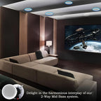 Home Audio System Kit - 7.2 Channel 1500W Bluetooth Amplifier w/ 8 Qty of 8" Framed Ceiling Speakers 300 W Each, 4-Ch Speaker Selector, 2 Qty of Mic, 250 ft Speaker Wire & Remote by Vaiyer