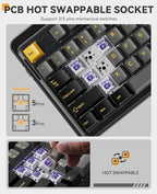 DAREU EK98pro Wireless Mechanical Keyboard,96% Creamy Gaming Keyboard with Number Pad,Tri-Mode BT/2.4GHz/USB-C,Pre-lubed Linear Switches,Gasket Structure,Hot Swappable Custom,Backlit for Win/Mac