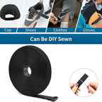 26Ft x 0.8In Adjustable Cable Straps with 30 Buckles, Free Cut Length, Black Reusable Nylon Fastening Cable Ties,Hook and Loop Securing Strap for Cable Tidy Organizer or Storage