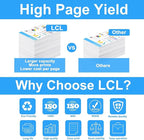 LCL 827A Toner Cartridge Replacement for HP 827A CF300A CF301A CF302A CF303A for MFP M880z M880z+ Printer (4-Pack KCMY)
