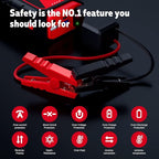 Povasee Jump Starter 5000A Car Jumper Starter, Model A30 12V Jump Box for Car Battery up to 10L Gas or 8L Diesel Engine Battery Jumper Starter Portable with Power Bank/Dual Output/LED Light