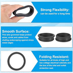 PATIKIL 54.6mm / 2-1/8 Inch Drill Hole,1-15/16 Inch ID Rubber Grommets, 3Pcs Top Hat Grommet for Wiring Eyelet Ring Gasket Automotive Firewall Cable Hole Plugs Wires Protection, Black