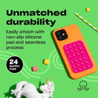 Classic - Silicone Suction Phone Case Adhesive Mount - Hands-Free, Strong Grip Holder for Selfies & Videos - iPhone & Android Compatible - 2.25″ x 3.25″, Hot Pink