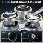 WSKEN for iPhone 16 Pro/iPhone 16 Pro Max Camera Lens Protector - [Original Shooting Model] Shatterproof Ultra HD Tempered Metal Glass Camera Screen Protector Cover Film Accessories