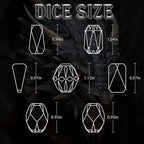 Metal DND Dice Set D and D, Dungeons and Dragons Dice of 7 RPG Dice Set Metal Unique Cool Polyhedral Dice Set with Cardboard Box for Role Playing Games TTRPG Gifts (Black)