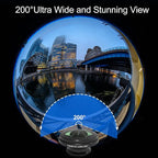200° Fisheye Lens with 17mm Thread Universal Phone Lens Clip for iPhone and Android Smartphones, Suitable for VR Live Streaming & Architectural Photography