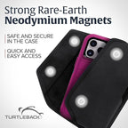 Turtleback Belt Clip for iPhone 16 Pro Max, 15 Pro Max, 14 Pro Max -Large- Fits w/Defender Bulky Style Cases, Premium Black Nylon, Horizontal Belt Holder, Magnetic Closure HD Rotating Belt Clip