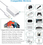 Lightning to USB Camera Adapter, Apple MFi Certified USB 3.0 OTG Dongle Cord for iPhone 14 13 12 11 X XS XR 8 Plus, iPad to Connect USB Flash Drive, Card Reader, Keyboard, Mouse, Piano, U Disk