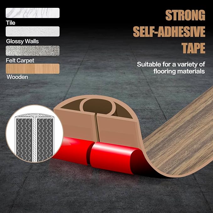 Floor Cord Cover Self Adhesive Cord Hider,10FT Cable Management, Extension Strip Protector for Wires, Prevent Cable Trips for Offices, Gyms, Exhibitions Cavity:0.39"(W) x0.27(H) Woodsmokedbrown