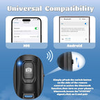 MAIRAN Rechargeable Wireless Camera Remote Shutter for iPhone and Android Smartphones,2 Pack Bluetooth Phone Remote Control,Selfie Button for Photos and Videos Charging Cable Included-Black&White