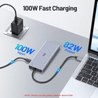 USB C Docking Station 4 Monitors,13 in 1 Laptop Docking Station 3 Monitors with Dual HDMI,8K DP,VGA,10Gbps USB A/C Data Transfer, PD Charging,USB C Hub Multiport Adapter for Windows/Mac OS Laptop