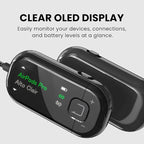 Avantree Voyager - Airplane Bluetooth Adapter for Headphones & AirPods, Bluetooth 5.4 with Latest Auracast & OLED Display, Qualcomm Chip, aptX Adaptive, Wireless Audio Transmitter for Travel & Flight