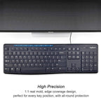 Silicone Keyboard Cover for Logitech K200 K260 K270,Ergonomic Wireless Keyboards, MK200 MK260 Keyboard Skin Waterproof Dustproof - Transparent