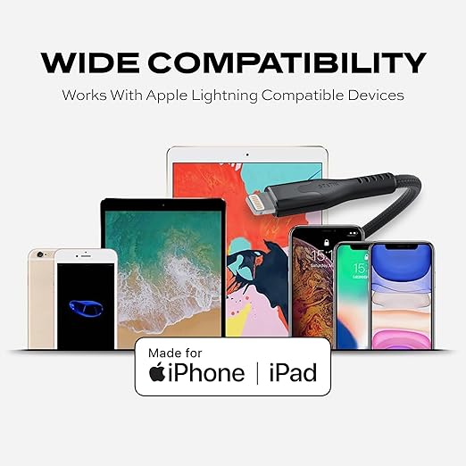 Statik MagStack USB A to Lightning Cable MFi Certified, Clutter-Free Magnetic Charging Cable, Anti-Tangle Phone Charger Cord, 12W, Compatible with iPhone 14 Pro Max, 13 12 11, 6FT/2M