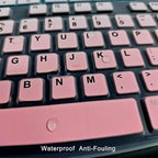 Keyboard Cover Silicone for Logitech K200 K260 K270, Keyboard Cover for Logitech K200 K260 K270 Ergonomic Wireless Keyboards, MK200 MK260 Keyboard Skin Waterproof Dustproof (Gradient Pink)
